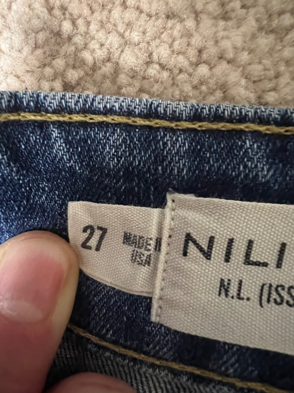 Nili Lotan Megan Jean Classic Wash Size 27 Wide Leg Made in USA Like new - Picture 2 of 6
